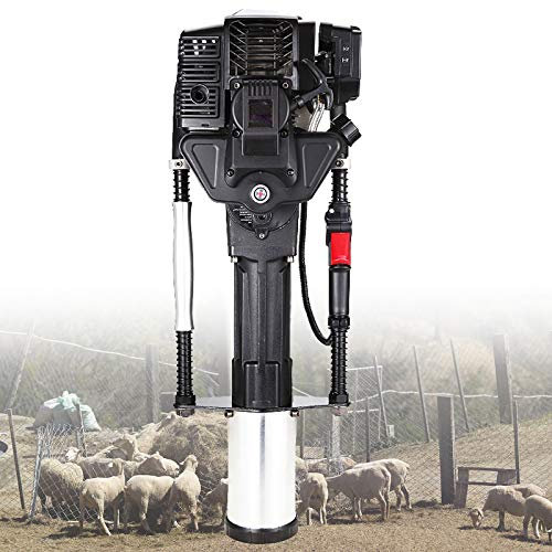 LXYYSG Clavar Estacas Pisón Motor Gasolina 2 Tiempos para Postes Madera Estacas Profundamente en el Suelo, Gasolina de Potencia Mejore la Eficiencia del Trabajo, Tubo de Pila: 5/7/10cm