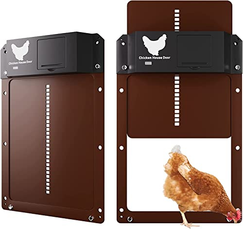 Hotime Automatic Chicken Coop Door with Light Sensor Fully Waterproof Chicken Coop Door Induction