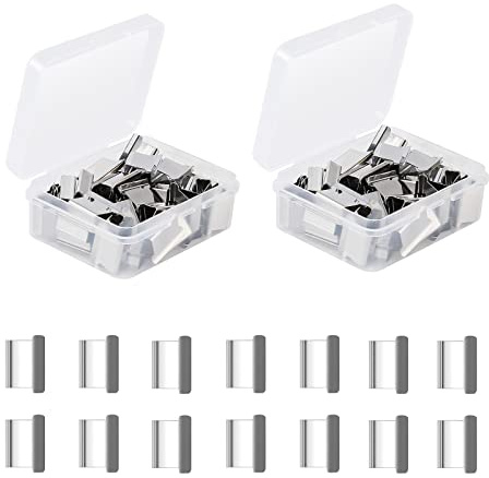 KINBOM 100 Piezas Clam Clip, Binder Clips Pequeños Paper Clamps Trabajo con Dispensadores de Clip Almeja para Fijar Hojas Sueltas Papel Escritorio Oficina Hogar Escuela (Plata)