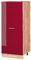 Vicco Hochschrank R-Line, Küchenkommode, Bordeaux Hochglanz/Goldkraft Eiche, 60 cm