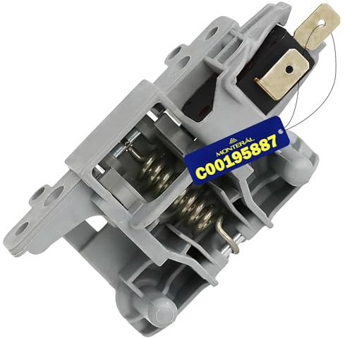 Serrure de la Porte Lave Vaisselle avec le Code Original C00195887 pour Indesit pour Ariston pour Hotpoint - Garantie de 10 Ans - MONTERAL