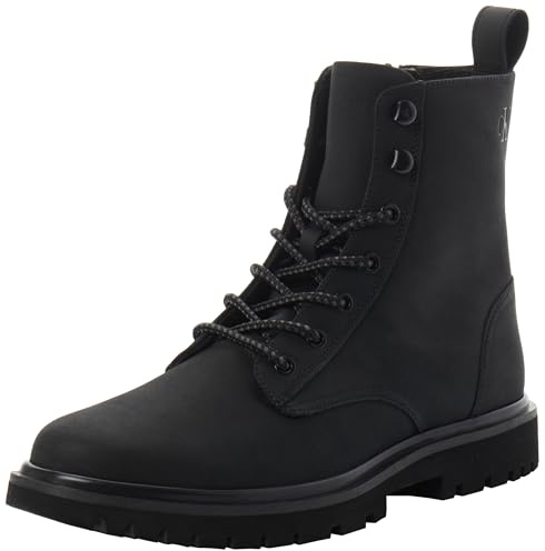 Calvin Klein Jeans Herren EVA-Stiefel MID Laceup Rebellious YM0YM01071, Schwarz (Triple Black), Größe 40, Black Triple Black, 39 2/3 EU