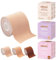 Nippli Shape Up Breast Tape Nude – Boob Tape extra Breit & Feuchtigkeitsbeständig – Nipple Cover 7,5cm x 5m, inkl. 10 Nipple Pads – Brust Tape für den perfekten Halt ohne BH – go Braless