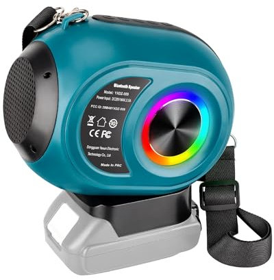 Adisipsoarin Bluetooth-Lautsprecher für Makita 18 V LXT Akku, kabelloser Lautsprecher mit HD-Sound, TWS-Kopplung, BT5.3, für Baustellen, Zuhause, Party, Outdoor, Strand, Geschenk (Batterie nicht im