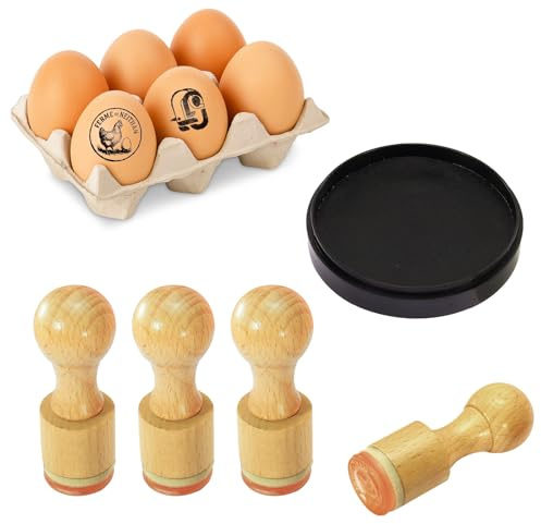 Timbro per uova personalizzato: timbro personalizzato per uova con tampone per uova fresche in fattoria, marcatori per uova fatte in casa, strumento di timbratura logo/testo personalizzato per