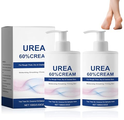 2 Piezas Crema Urea 60%, Crema para Pies, Crema Pies Secos Agrietados