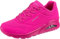 Skechers Damen Uno Night Shades Sneaker, Hot Pink Durabuck, 38.5 EU