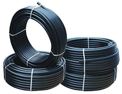 Verlegerohr Versorgungsleitung Wasserleitung Druckrohr für Bewässerung Sprinklersystem PE-Rohr 16mm 20mm 25mm 32mm wählbar (25 mm x 10 m)