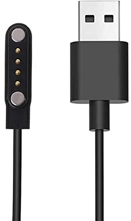 Caricatore Magnetico Universale per Smartwatch, Cavo di Ricarica Sostitutivo 4 Pin 7,62mm - Compatibile con Tutti gli Smartwatch e Dispositivi Indossabili 4 Pin (Passo tra i Pin 7,5 mm - 8 mm)
