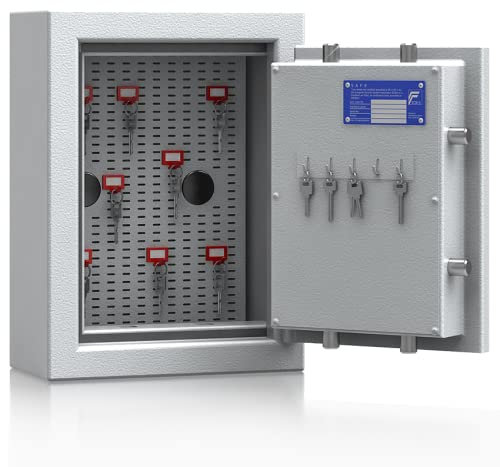 Secureo SafeHero Schlüsseltresor/Schlüsselsafe Osprey Key 0 | Klasse 1 EN 1143-1 | Doppelbart-Doppelbartschloss | 440x330x165 mm (HxBxT) | 30 kg