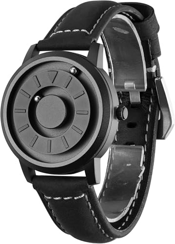 EUTOUR Orologio Uomo Magnetico Moda Semplice Nessun Vetro Cuscinetto a Sfera Quarzo Orologi da Polso da Uomo 40mm