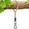BeneLabel Schaukel Befestigung Seil, 150cm Hängematte Aufhängung Gurt Baum Hängesessel Balkenbefestigung mit Haken für Indoor Outdoor Baumschaukel Nestschaukel, 1134kg/10mm Durchmesser, Naturtrikot