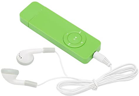 Lecteur MP3, Mini Lecteur de Musique sans Perte de Son, Baladeur de Poche pour les étudiants Qui Voyagent, écoutez des Romans, Prend en Charge Jusqu'à 64 Go de Carte Mémoire, 180 MAh Longue(Vert)
