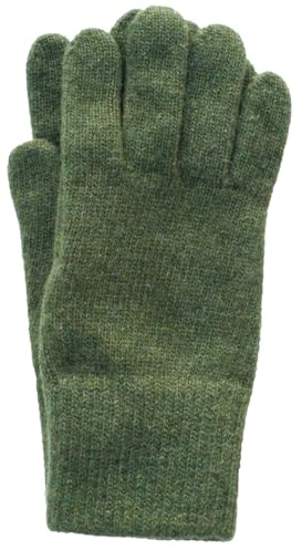 FosterNatur, Merino damhandskar, fingerhandskar, vinterhandskar, 100 % ull, Grön, 6
