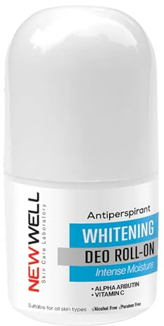 NEWWELL Deo Roller Damen & Herren Unisex, Schutz vor Schweiß 48h Anti-Transpirant-Schutz, Deoroller ohne Alkohol mit Alpha Arbutin und Vitamin C, Haarwachstumsverzögernd