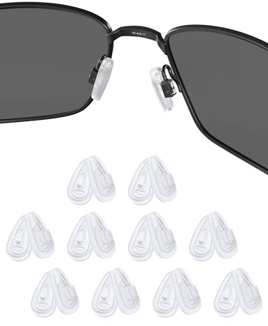10 Pairs Replacement Nosepieces Nose Pads for Oakley Socket 5.5 OX3218/Socket 5.0 OX3217/Socket Ti OX5019/Steel Plate OX3222/Contrail OO4147 Eyeglasses