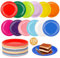 NZZVNZ Assiettes DIY, 120Pcs Assiettes en Papier Multicolores, 7'' Assiette Ronde, Assiettes en Carton Biodégradable, DIY Rondes Assiettes de Fête pour les Fêtes et les Pique-Niques(12 Couleurs)