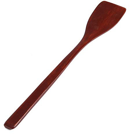 Raguso Turner de Madera Antiadherente, Pala frita, Utensilios de Cocina, Pala, espátula de Esquina de Madera de Mango Largo, raspador de Cuchara(Rojo)