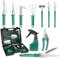 LATERN 10 Stück Gartengeräte-Set, Rostfreier Stahl Garten-Handwerkzeug Ergonomischer Griff Schaufel und Gartenschere, Rechen, Wassersprüher, Gartengeschenke für Frauen, Männer (37cm x 28cm)