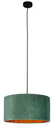 Smartwares Pendelleuchte IDE-60056, Grüner Samt, 40 cm Ø, E27-Fassung