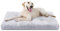 Nobleza Großes Waschbares Hundebett, Super Weiches und Flauschiges Anti-Angst Hundebett, Hochwertiges Plüsch Hundebett mit Rutschfestem Boden, 73x110x10 cm, XL, Grau