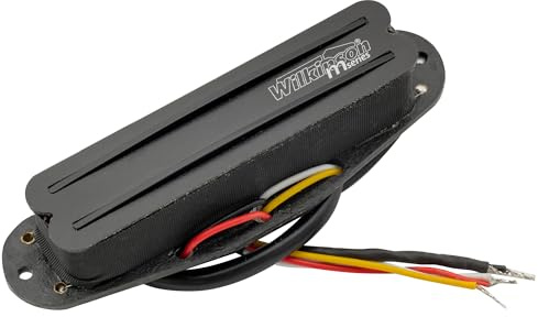 Wilkinson WOTBS Hot Rail Ceramic Single Coil Sized Humbucker Bridge Pickup for Stratocaster Electric Guitar, Black