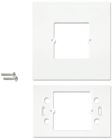 Adattatore scatola placca da 503 a 502, placca adattatore riduttore da 503 a 502 in plastica. Supporto adattatore cassetta per termostati o altro (Mod 2 Quadrato Bianco)