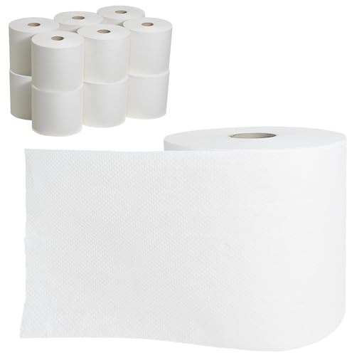 AURSTORE BASA |12 Sopalins | Essuie Tout Gros Rouleau, Bobine Essuie Main, Rouleau Papier Essuie Tout Industriel, Sopalin Par | 450 Feuilles | 2 Plis | (Lot de 12)