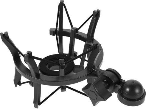 Portable Mic Stand Shock Mount Holder with 2.1cm Hole Adjustable Black