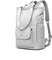 PORRASSO Damen Laptop Rucksack Casual Schultertasche mit USB Ladeanschluss Gepäckband Schultasche für 14 inch Laptop Rucksäcke Schule Arbeit Reise Daypack Grau