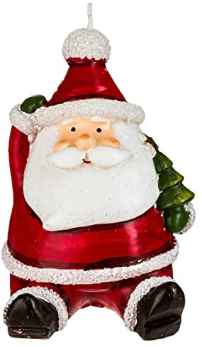 FEERIC LIGHTS & CHRISTMAS - Vela de papá Noel Sentado y árbol de Navidad 120 gr