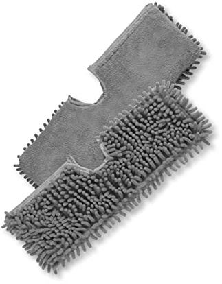 CLEANmaxx Ersatz-Wischtücher | Mikrofaser | Für Spray-Mopp mit Wendefunktion | Ideal für Laminat, Parkett, Fliesen – sogar für empfindliche Flächen | Waschbar bei 40°C | 2er-Set [Grau]