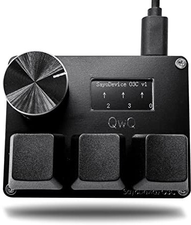 BTXETUEL with SayoDevice O3C OSU Keyboard with Quick Trigger, Hall Switch, Magnetic Linear Switch, Button and Screen, Copy Paste, Shotcut, Macro Hotswap Mini