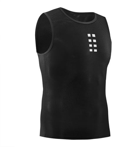 HUIOPer Uomo Senza Maniche Canottiera da Ciclismo Asciugatura Rapida Bicicletta Strato di Base Gilet Estate Gilet da Corsa Elastico Traspirante Abbigliamento Sportivo per Corsa Jogging Ciclismo Pale