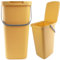KADAX Poubelle 25 l avec Couvercle et poignée, Poubelle en Plastique, pour Le tri des déchets, rectangulaire, avec Couvercle à charnière (Jaune)