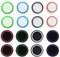 LAWALEISHE 16Pcs Thumb Grips，Colorful Aim Assist Thumb Stick Grips Caps sets for PS2, PS3, PS4, PS5, Switch Pro Controller