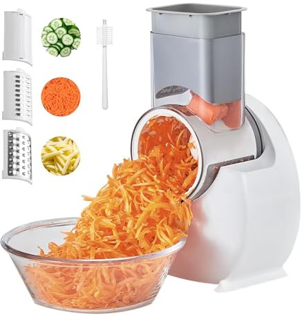 Rallador De Queso Rotativo, Rallador De Queso Eléctrico, Trituradora Automática De Queso Cortador De Verduras, Máquina Rebanadora De Alimentos Extraíble, Para Queso, Patatas Fritas, Fruta, Ensalada