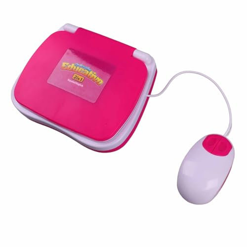 Ordinateur Portable éducatif pour Enfants, Machine d'apprentissage Bilingue, Fonction Musicale Interactive, Anglais, Espagnol, Matériel ABS pour Enfants (Rose)