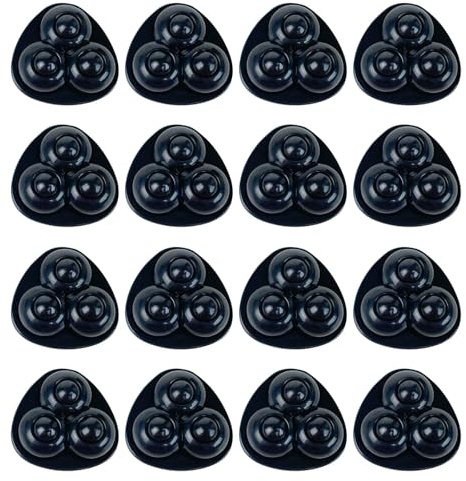 JOZMMZEOOA 16 Pcs Self Adhesive Caster Wheels Mini Small Appliance Rolls 360 Degree Rotation Sticky Ball Casters for Kitchen Small Appliance Storage Bins (Black Nylon)
