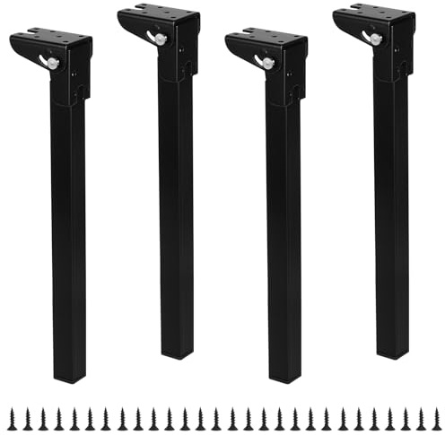 SUPAWAY 4 Piernas de mesa plegables Estribos de mesa plegables Patas de mesa baja abatibles Patas de soporte de muebles Patas de repuesto para cama, TV armario, mesa de ordenador portátil, sofá, 35cm