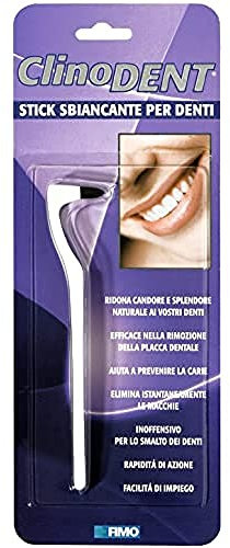 Clinodent Stick - Gommina Sbiancante per Denti, Elimina le Macchie, Ridona Splendore ai Denti, Efficace nella Rimozione della Placca