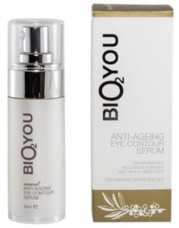 Bio2You, naturligt anti-åldrande ögonkontur serum, nybildande hud och mjukgörare djupa snörningar, med hyaluronisk syra och kollagen, 30 ml