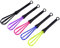 Plastic Whisk Set, Milk Egg Beater Balloon Whisks with Handles Hand Whisk Heat Resistant Blender Tools Stirring Cookware of Multi-Color for Blending Whisking Beating Frothing Mixing Kitchen Cooking