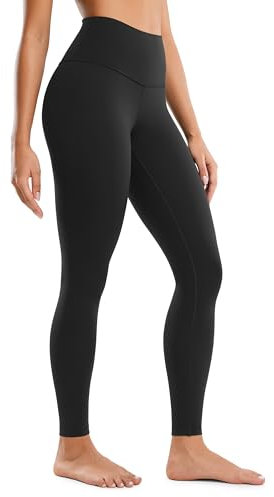 CRZ YOGA Butterluxe Damen High Waist Sport Leggings Blickdicht Yoga Leggins Sporthose Workout Gym Yogahose - 71cm Schwarz 36