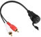 QIANRENON RCA auf 3,5mm TRS Gewinde festes wasserdichtes Kabel 2 RCA Stecker auf 1/8 Buchse Stereo Eingebettet Mount Adapter, für TV Tablet Lautsprecher Heimkino Kopfhörer, 30cm/11.8in