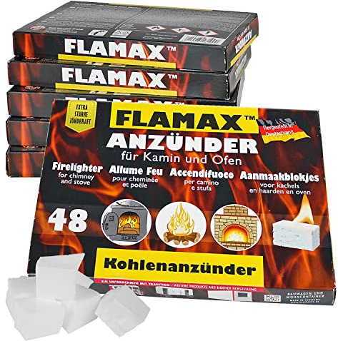 288x / 576x / 1152x Anzündwürfel Kaminanzünder Kohleanzünder Anzünder Würfel Grillanzünder Ofenanzünder Ofen Kohlenanzünder Anzündwolle Anmachwürfel Flamax, Anzahl :6 Pakete = 288 Würfel