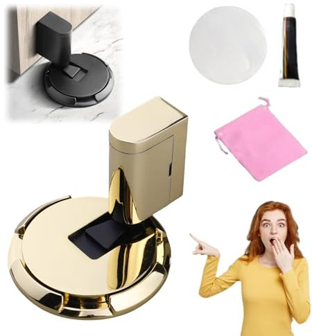 Türstopper Boden, 2024 Neu Magstopper, Mechanischer Türstopper, Selbstklebend Schwer Türhalter Tür Stopper Ohne Bohren, Antikollisions-Tür Absaugung (D)