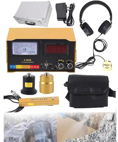 XCSCUK Detector de Fugas de Agua subterránea, Detector de Fugas de Agua de tuberías de Instrumentos, con frecuencia Ajustable de 4 Niveles, para Pisos, Paredes