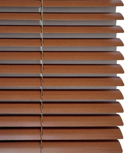 Persianas venecianas de madera maciza para ventanas, opacas y aislamiento térmico, aleación de aluminio de grano de madera impermeable, perfectas para el hogar y la oficina