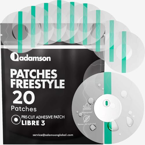 Protection Capteur Diabete x20 - Freestyle Libre 3 - Transparent, Durable, Sans Colle au Centre, Facile à Appliquer et à Retirer, Non Irritant - Idéal pour le Sport, Natation et au Quotidien - GEN3